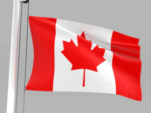 flag of canada 3D Model