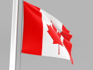 flag of canada 3D Model