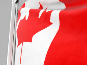 flag of canada 3D Model