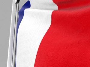 flag of france Modèle 3D