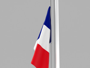 flag of france Modèle 3D
