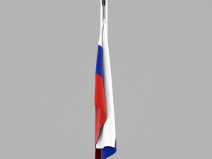 flag of russia Modello 3D