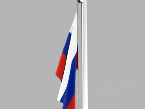 flag of russia Modello 3D