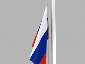 flag of russia Modello 3D