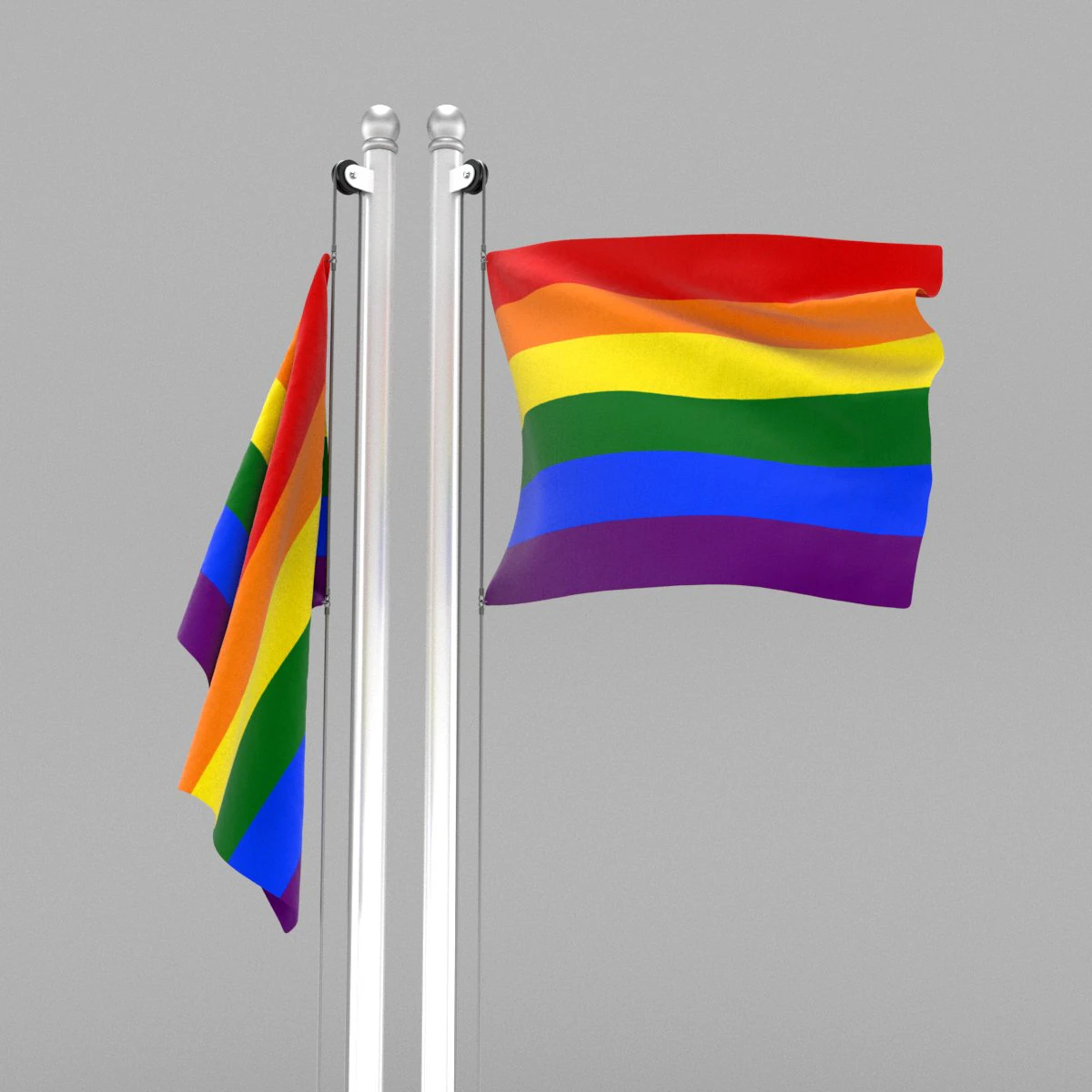 pride flag 3D Model .c4d .max .obj .3ds .fbx .stl .blend 
