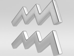 aquarius sign Model 3D