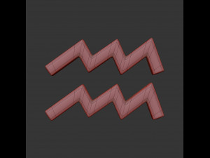 aquarius sign Model 3D