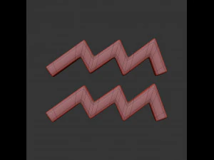 aquarius sign 3D Model