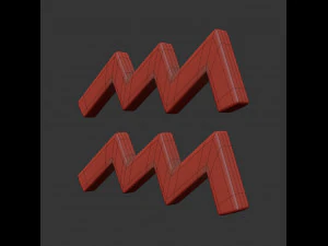 aquarius sign 3D Model