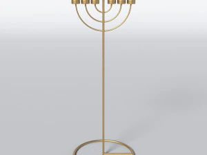 menorah in rame 7 candele Modello 3D