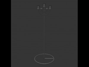 copper menorah 5 candles 3Dモデル