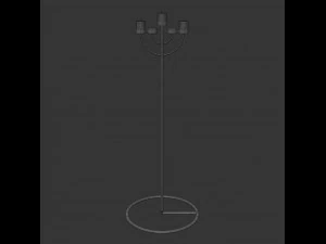 copper menorah 5 candles 3D Model