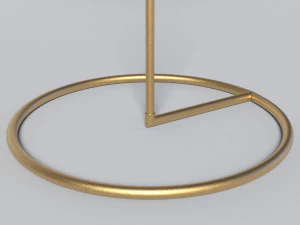 copper menorah 5 candles 3D Model