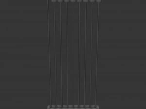 black menorah 9 candles 3D Model