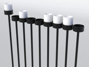 black menorah 9 candles 3D Model