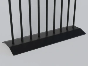 black menorah 9 candles 3D Model