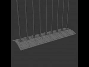 black menorah 9 candles 3D Model