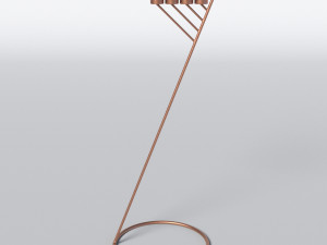 bronze menorah 5 candles 3D Model
