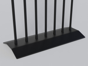 black menorah 7 candles 3D मॉडल