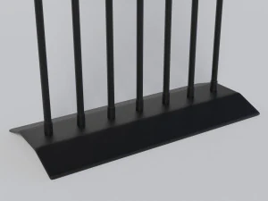 black menorah 7 candles 3D Model