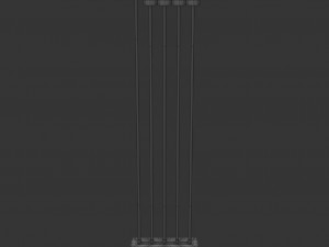 black menorah 5 candles 3D Model