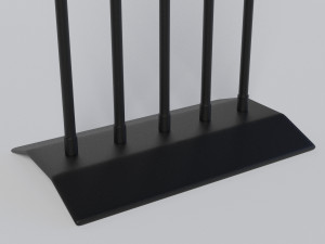 black menorah 5 candles 3D Model