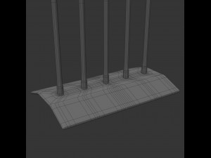 black menorah 5 candles 3D Model