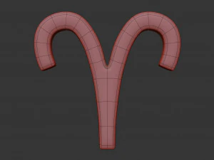 znak barana Model 3D