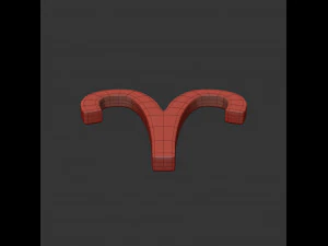 znak barana Model 3D