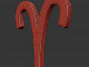 znak barana Model 3D