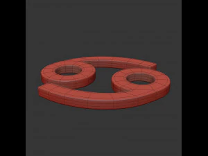 cancer sign 3D Model