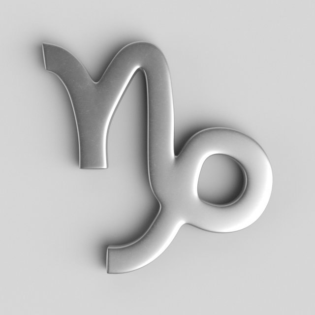 capricorn sign Model 3D .c4d .max .obj .3ds .fbx .stl .blend 
