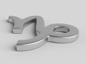 capricorn sign Model 3D