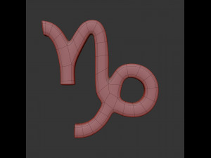 capricorn sign Model 3D