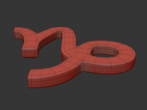 capricorn sign Model 3D