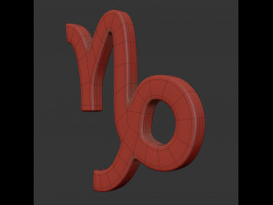 capricorn sign Model 3D
