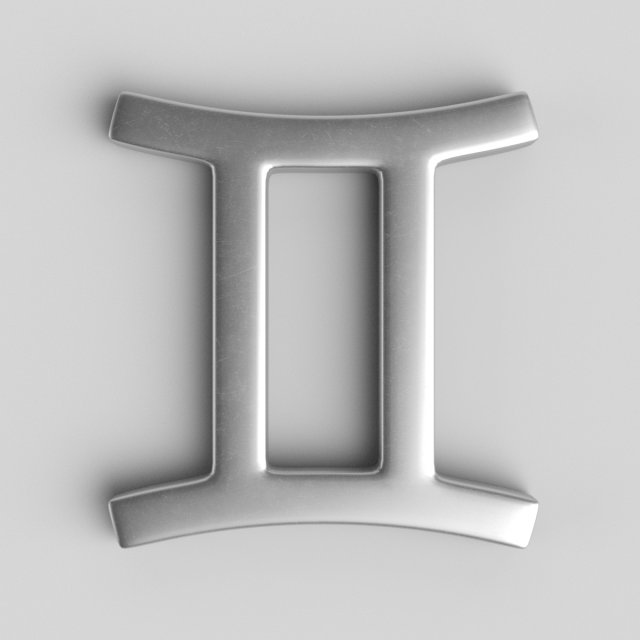 gemini sign 3D Model .c4d .max .obj .3ds .fbx .stl .blend 