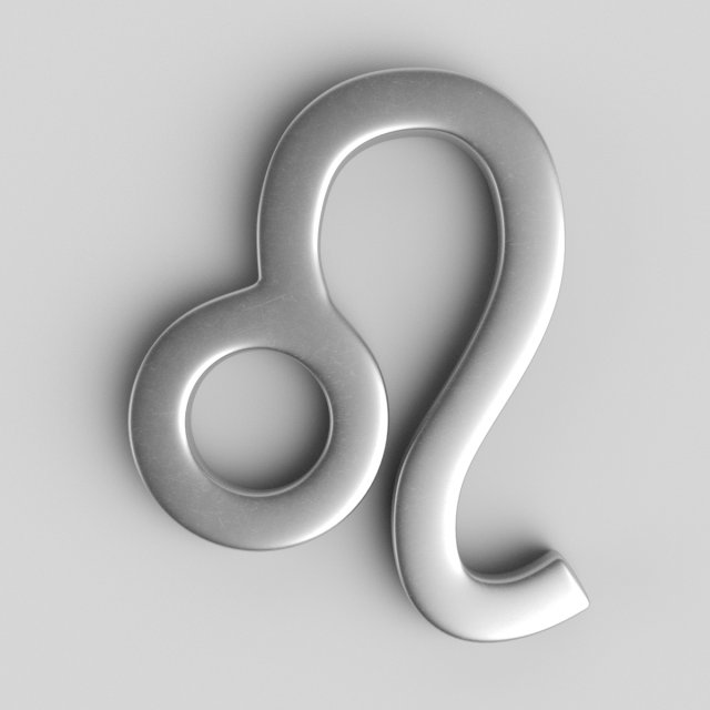 leo sign 3D मॉडल .c4d .max .obj .3ds .fbx .stl .blend 