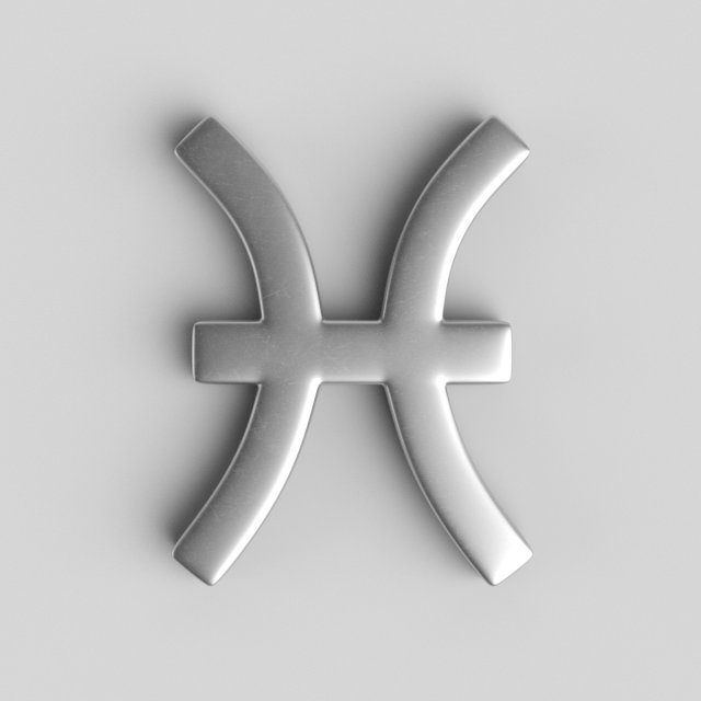 pisces sign Model 3D .c4d .max .obj .3ds .fbx .stl .blend 
