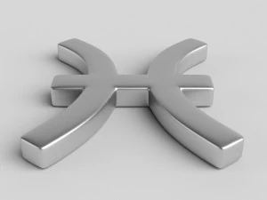 знак рыбы 3D Модель