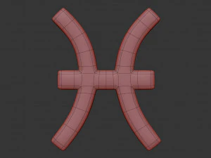 знак рыбы 3D Модель