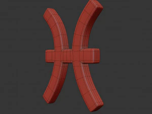 знак рыбы 3D Модель