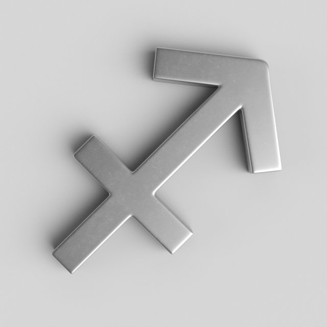sagittarius sign Modelo 3D .c4d .max .obj .3ds .fbx .stl .blend 