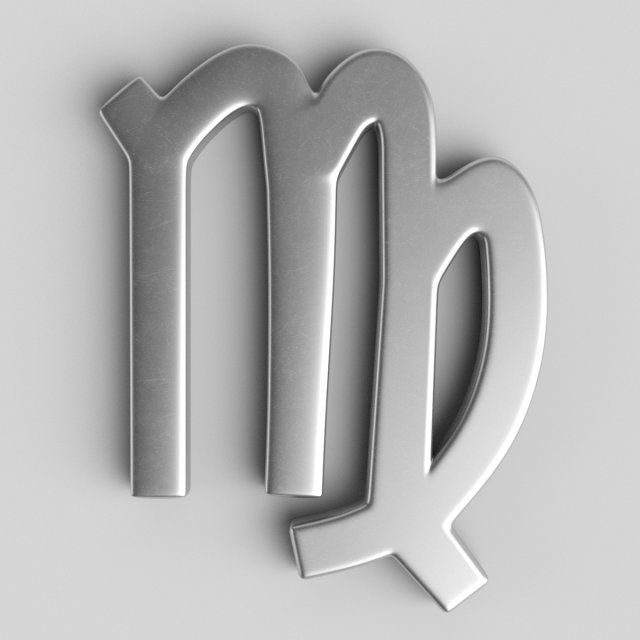 virgo sign Model 3D .c4d .max .obj .3ds .fbx .stl .blend 