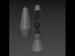 astro the original lava lamp black Model 3D