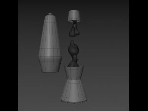 astro the original lava lamp black 3D Model