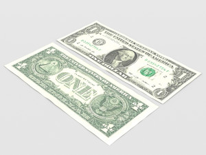 1 us dollar 3D Model