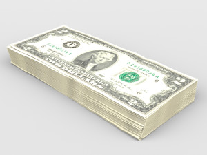 2 us dollars Modèle 3D