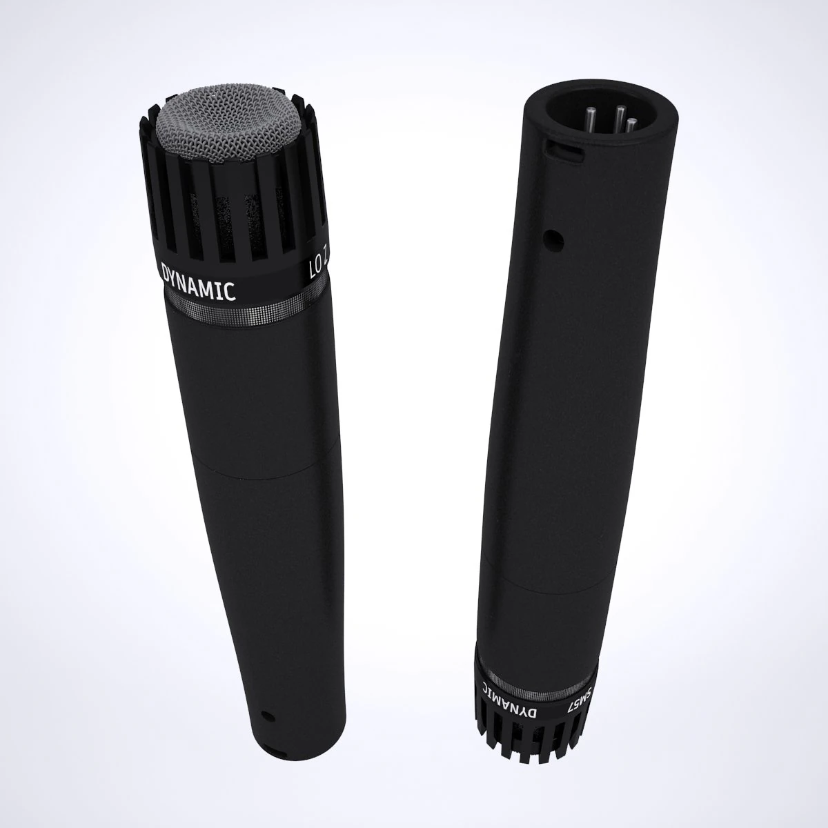 shure sm57 microphone 3D Model .c4d .max .obj .3ds .fbx .stl .blend