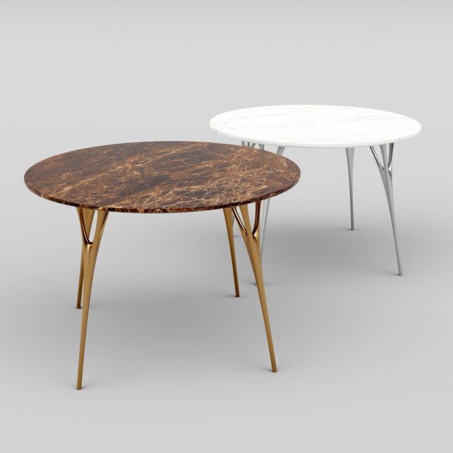 marble table with casting metal legs 3D Model .c4d .max .obj .3ds .fbx .stl .blend 